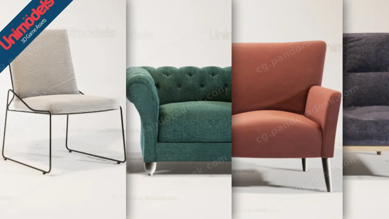 沙发和枕头包 - Sofas and Pillows Vol. 3 by Unimodels