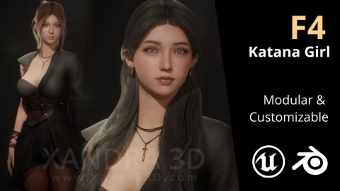 武士刀女孩 - F4 Katana Girl Satomi
