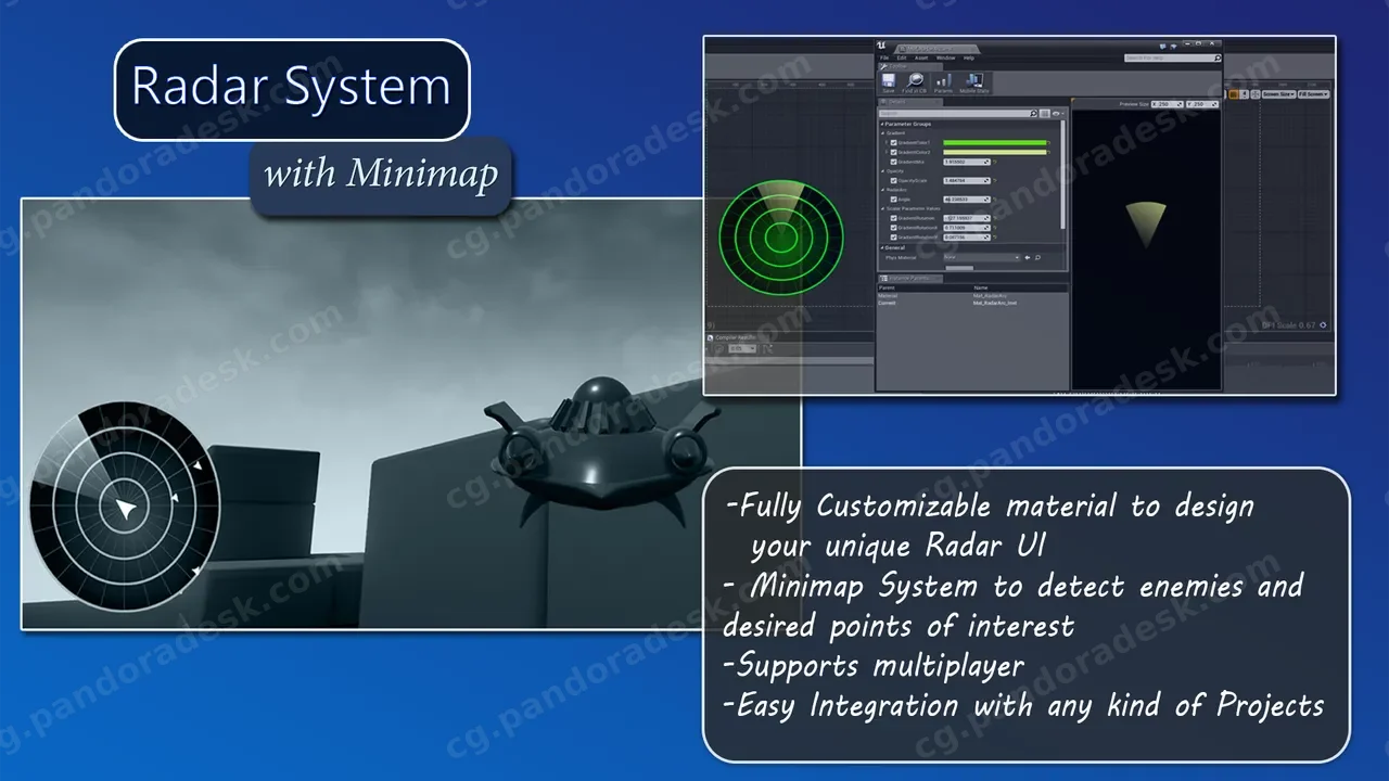 带小地图的雷达系统 - Radar System with Minimap
