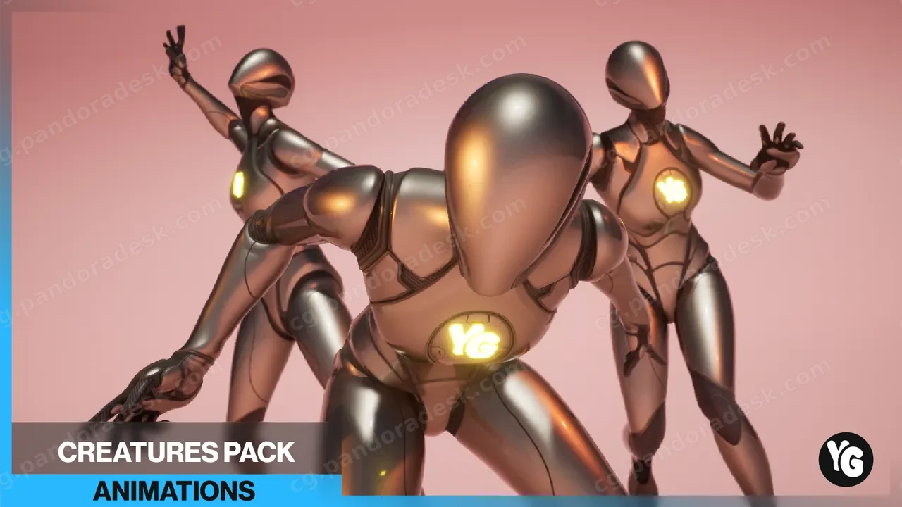 60个生物动作捕捉动画 - 60 Creatures Mocap Animations