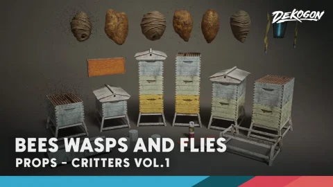 蜜蜂黄蜂苍蝇 - Critters VOL.1 - Bees Wasps Flies
