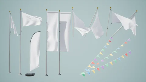 顶点动画旗帜 - Vertex Animated Flags