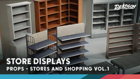 杂货商店展示架-Stores VOL.1 - Shop and Grocery Displays