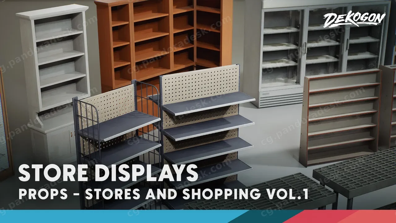 杂货商店展示架-Stores VOL.1 - Shop and Grocery Displays