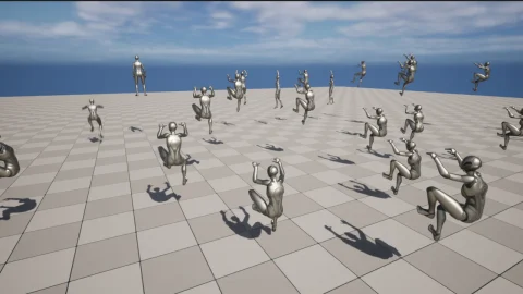 攀岩平台动画包 Ledge Climb Animation Pack