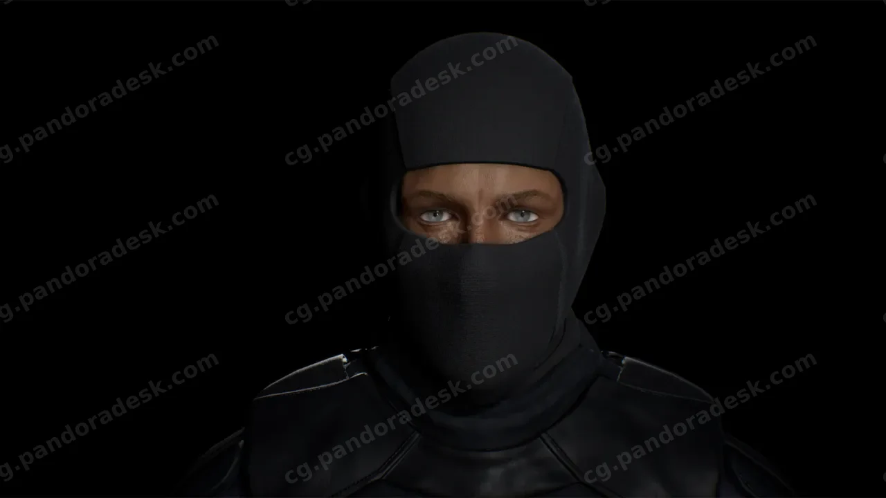 蒙面作战士兵战士人物模型角色-Tactical Male Soldier