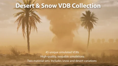 沙漠风沙暴风雪特效 - Desert & Snow VDB Collection