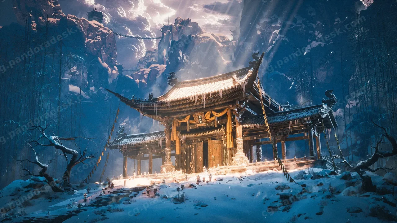 游戏古老中国寺庙环境场景-Chinese Temple