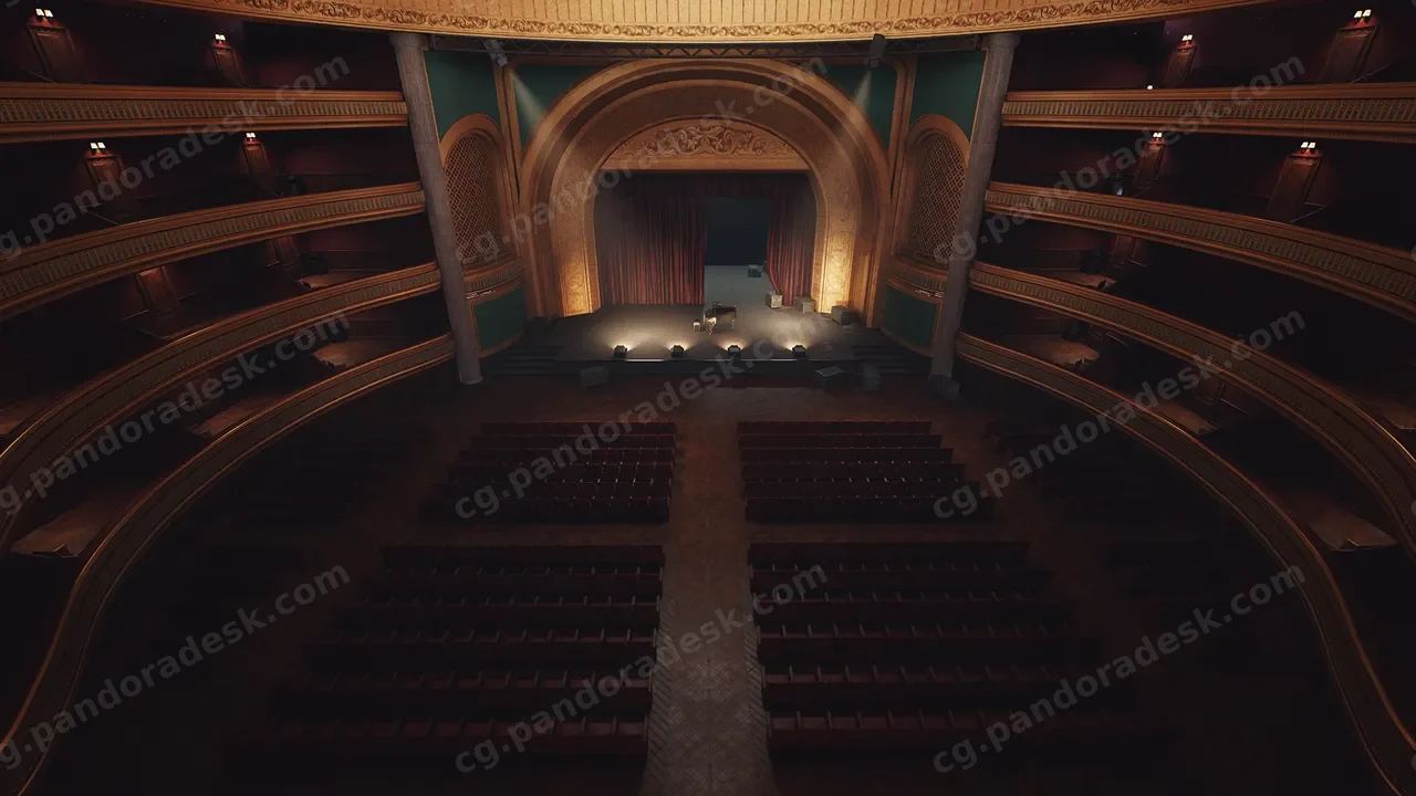 音乐厅内部环境(音乐厅内部展览剧院)Concert Hall Interior Environment