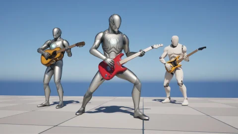 演唱会弹电吉他古典吉他表演人物动作 Guitarist Animations