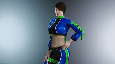 运动女孩女性角色模型 Sport female