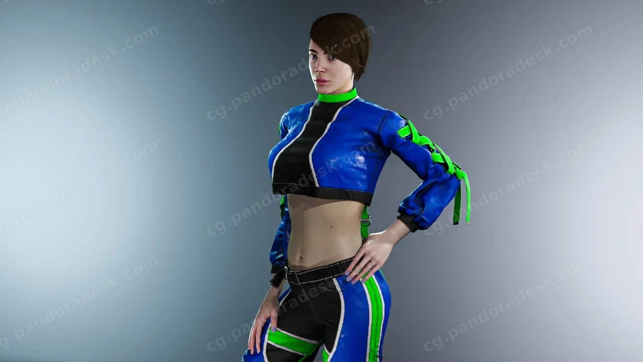 运动女孩女性角色模型 Sport female