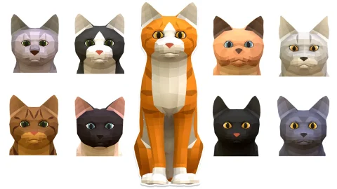 猫 - LowPoly Cats