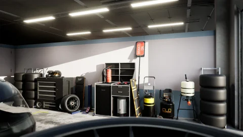 赛车维修站和车库 - Racing Pit Lane and Garage
