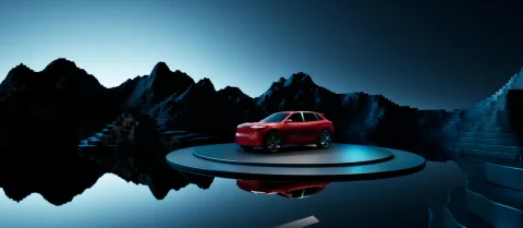 几何汽车背景场景 - Geometric Car Backgrounds