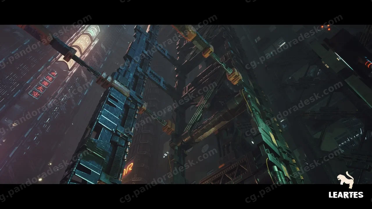 赛博朋克/未来主义结构集 - Cyberpunk / Futuristic Structures Set (Cyberpunk Pack 21 Assets )