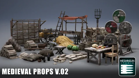 中世纪道具包 Medieval Props Pack