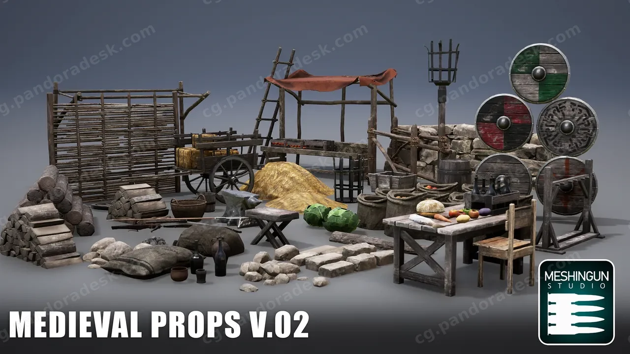 中世纪道具包 Medieval Props Pack