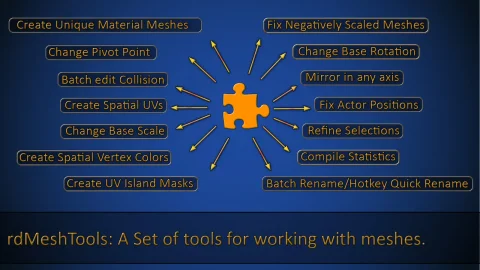 静态网格体批量复制编辑工具 rdMeshTools