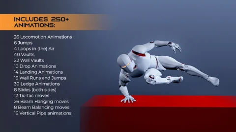 跑酷动画 - Parkour Animations
