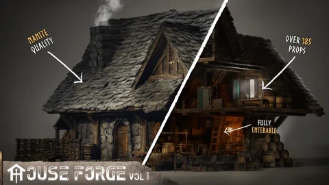模块化建筑套件：中世纪房屋 House Forge Modular House Building Kit