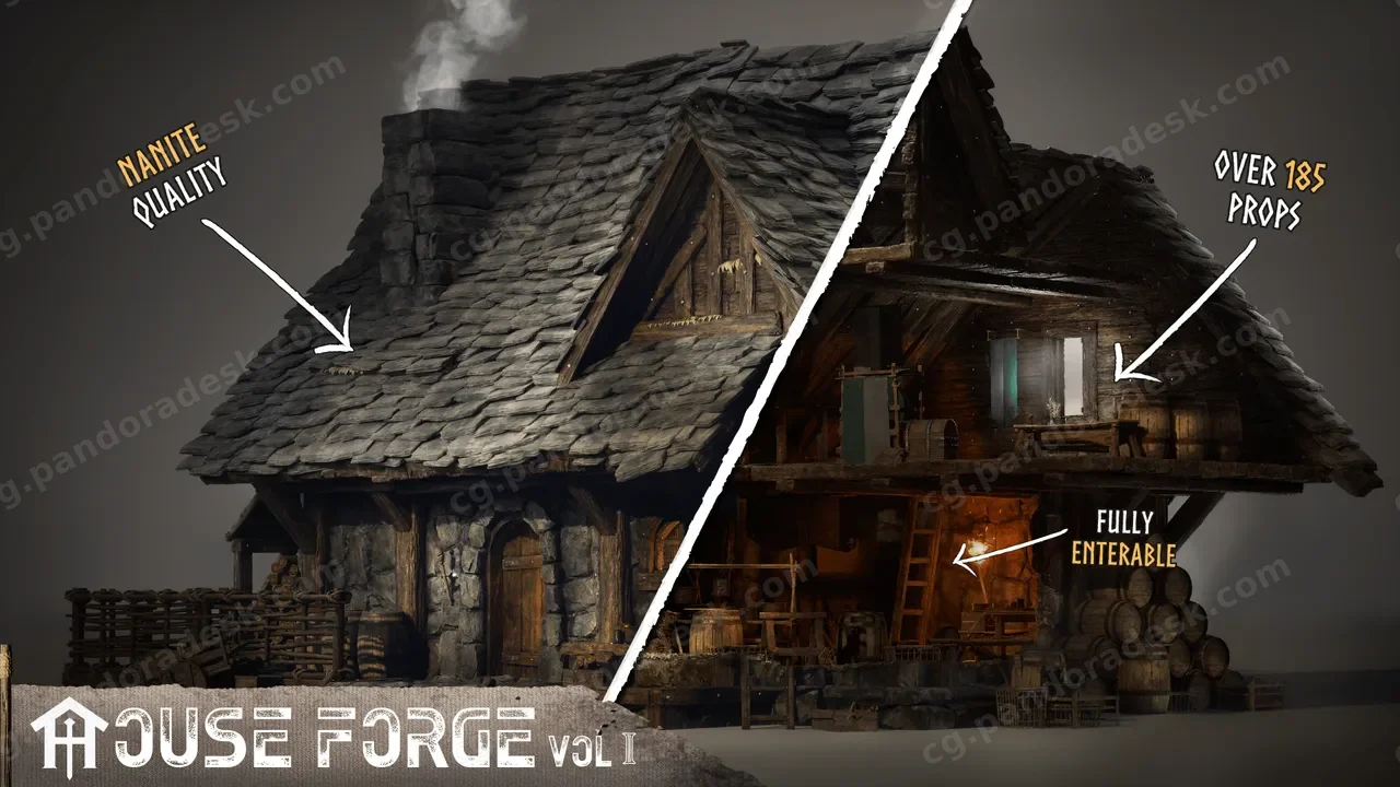 模块化建筑套件:中世纪房屋 House Forge Modular House Building Kit