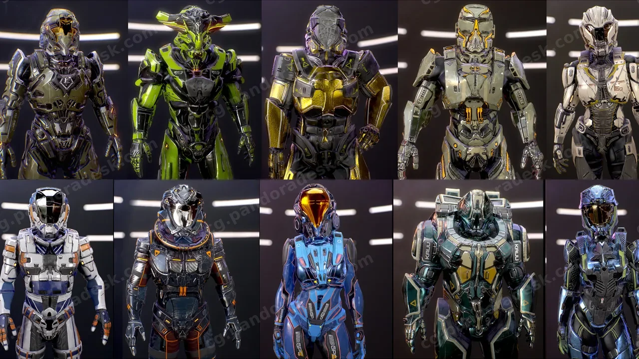科幻盔甲全套-Sci-Fi Armors Full Pack