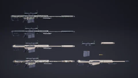 第一人称射击大口径狙击步枪（动画效果） FPS Sniper Rifle Large Calibre (Animations)