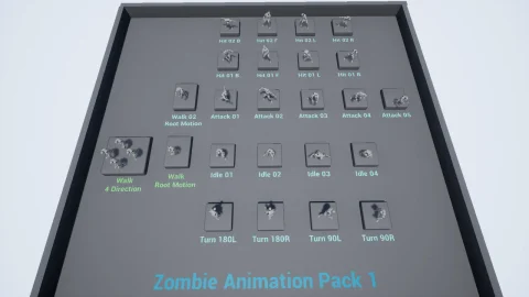 丧尸动画1-Zombie Animation Pack 1
