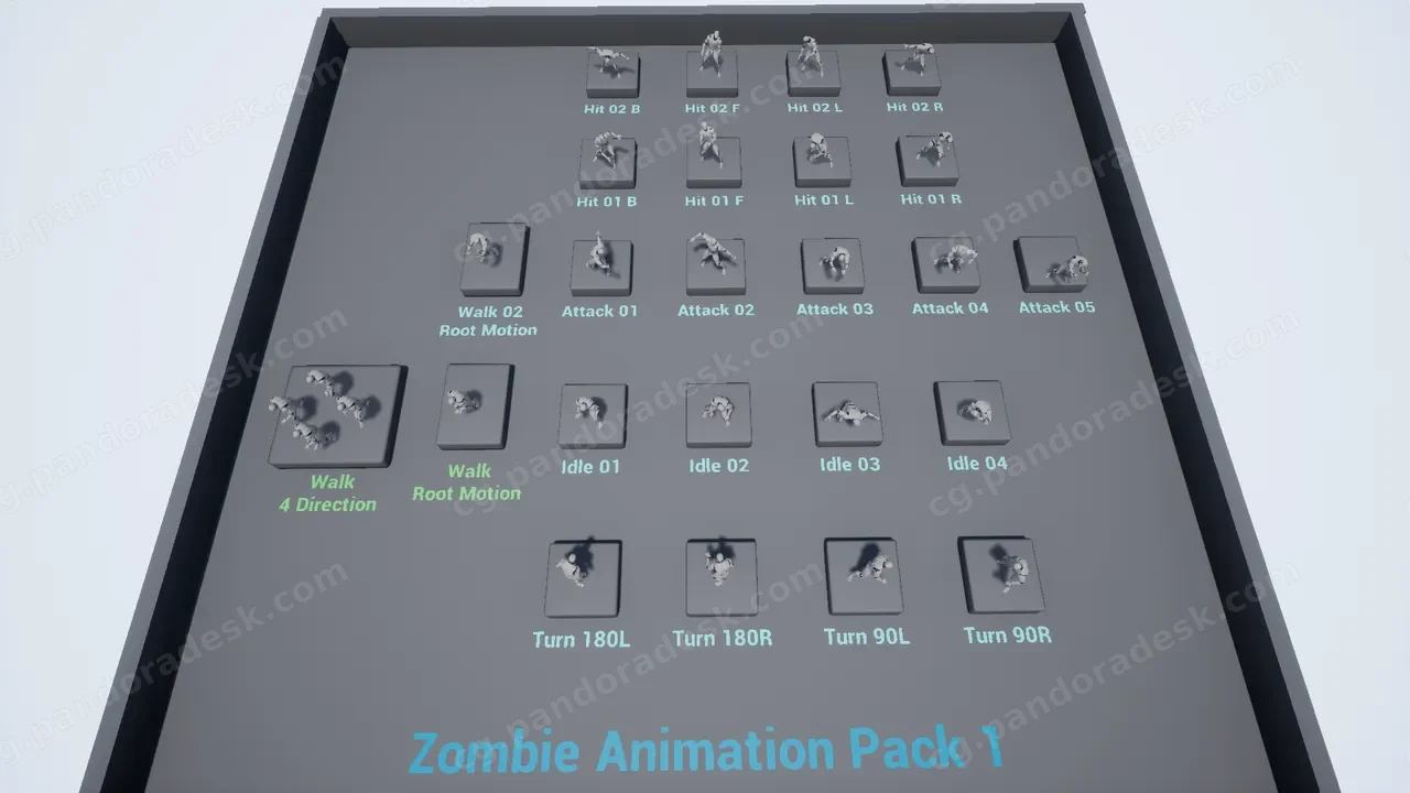 丧尸动画1-Zombie Animation Pack 1