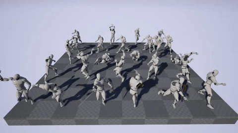剑与盾动画-Sword & Shield Animset Pro