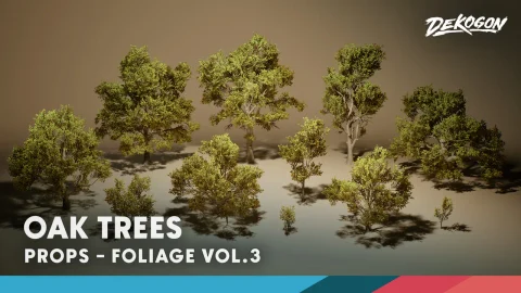 橡树 - Foliage VOL.3 - Oak Trees (Nanite and Low Poly)