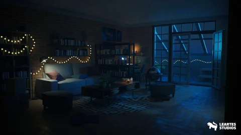 学生公寓室内内部 - Student Apartment Interior Flat Environment House