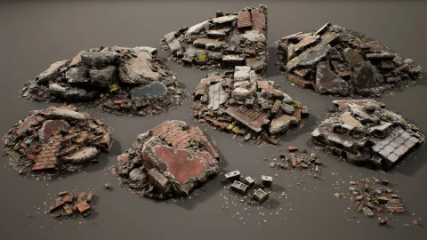 碎石和瓦砾 模块化套装 - Rubble and Debris - Modular Set