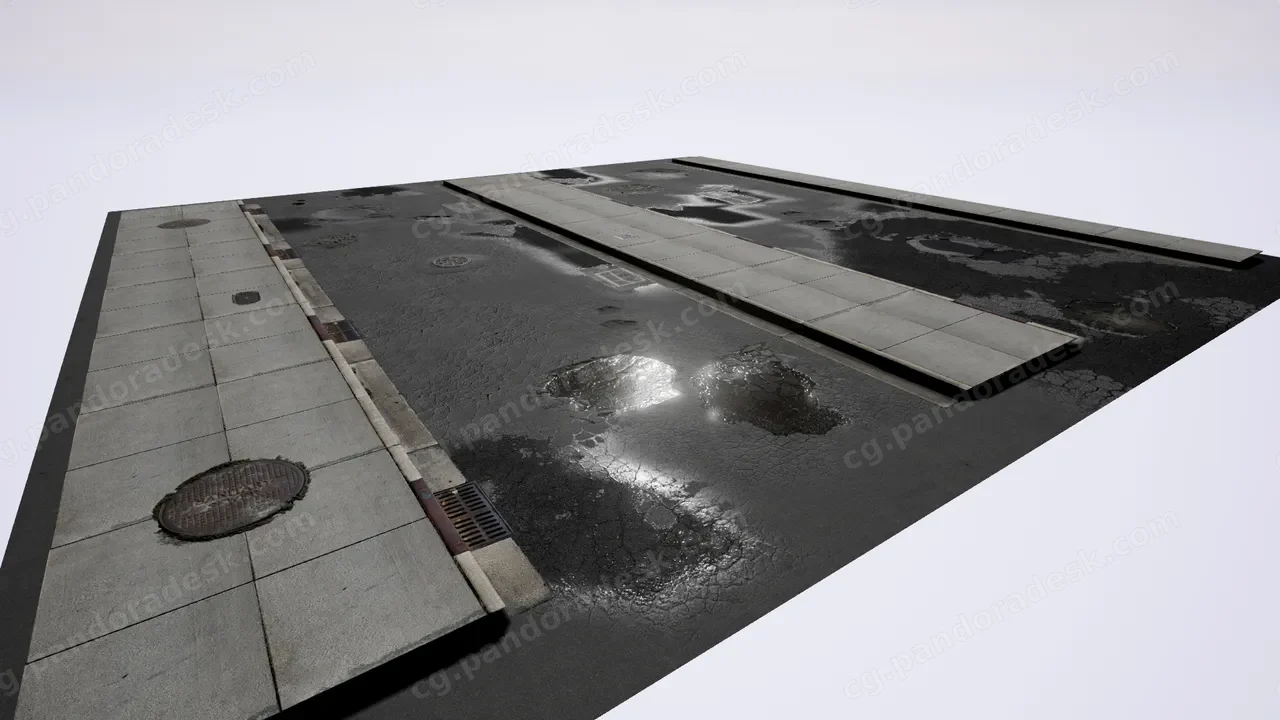 街道路面贴花材质-Photo Asphalt Set