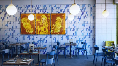 小酒馆餐厅场景 - Bistro Restaurant Scene