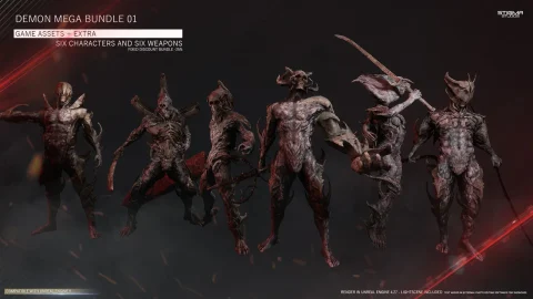 恶魔超级捆绑包01 - 游戏资源 + 额外内容 Demon Mega Bundle 01 - Game Assets + Extra