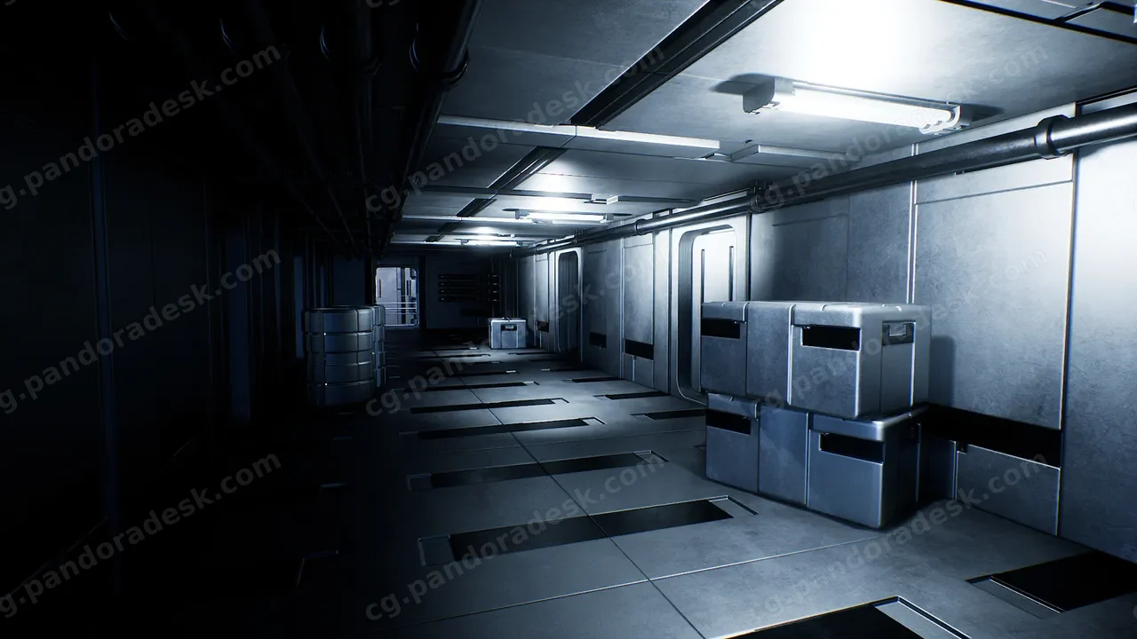 空间站内部科技场景-Sci-Fi Interior Pack