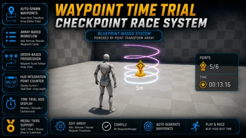 定点计时赛——检查点竞赛系统 - Waypoint Time Trial – Checkpoint Race System