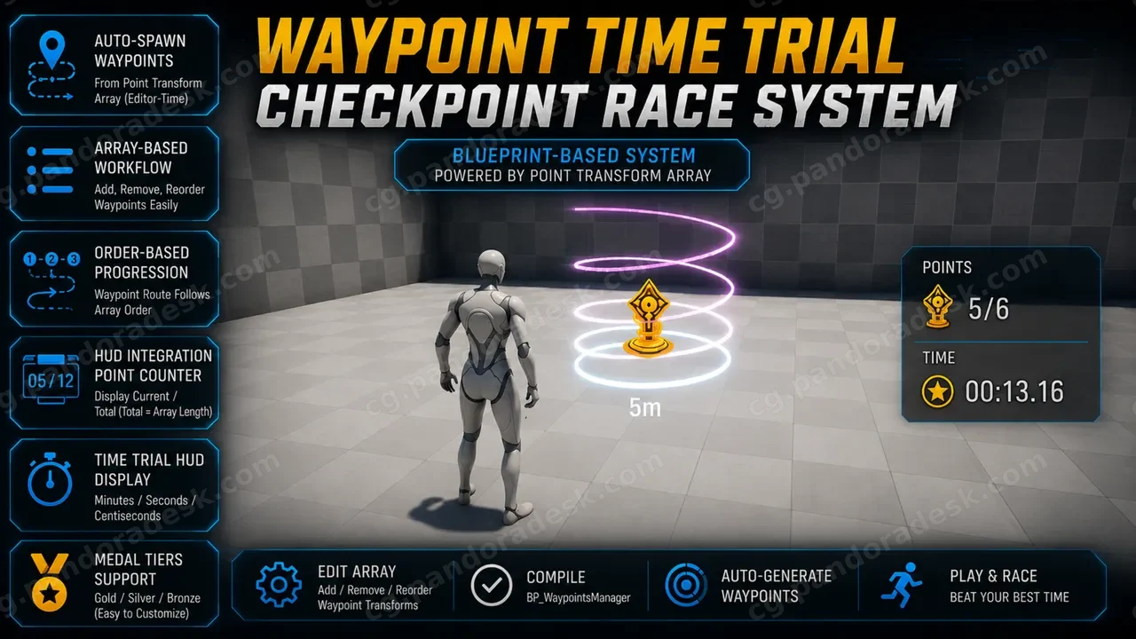 定点计时赛——检查点竞赛系统 - Waypoint Time Trial – Checkpoint Race System