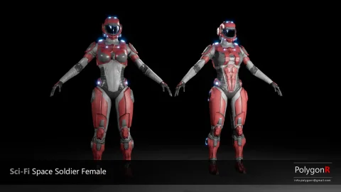 科幻太空女战士-Sci Fi Space Soldier Female