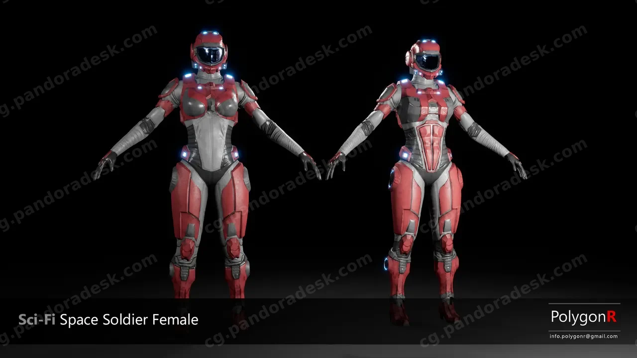 科幻太空女战士-Sci Fi Space Soldier Female