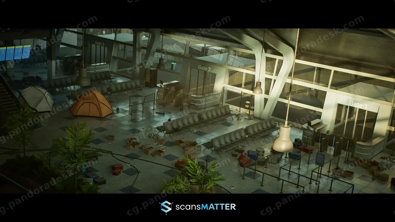 机场航站楼内部 - Airport Terminal Interior