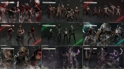 恐怖暗黑生物疯狂集合包 - Insane Pack 01 - Game Assets + Extra