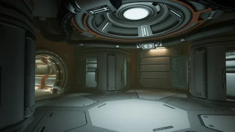 科幻飞船内部走廊-Modular Sci-Fi Environment I