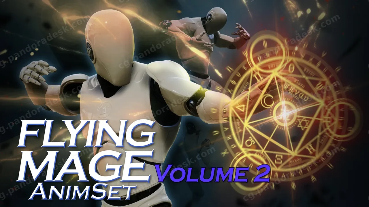 飞行法师地面动画-Flying Mage ground AnimSet