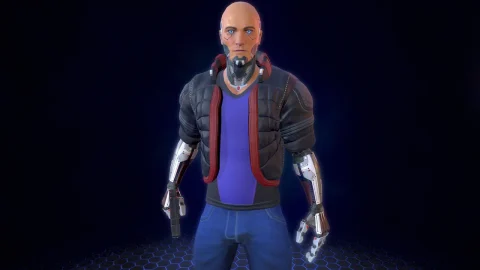 科幻机器人-Cyberpunk Character