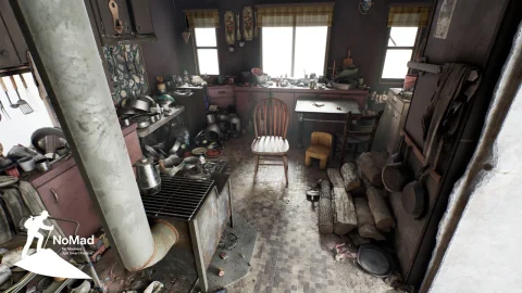 写实风格的末世风室内场景 Realistic Post-Apocalyptic Interior Environment