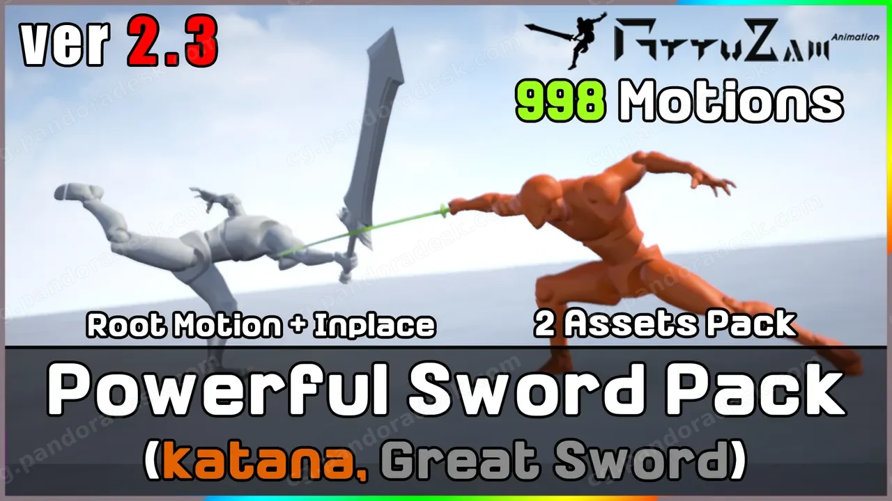 武士刀+大剑动画-2 Assets Powerful Sword Pack