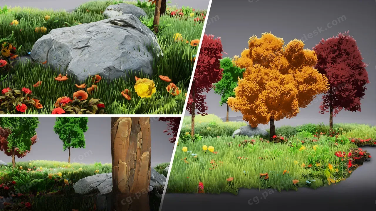 风格化的树叶包 - Stylized Foliage Pack V.01